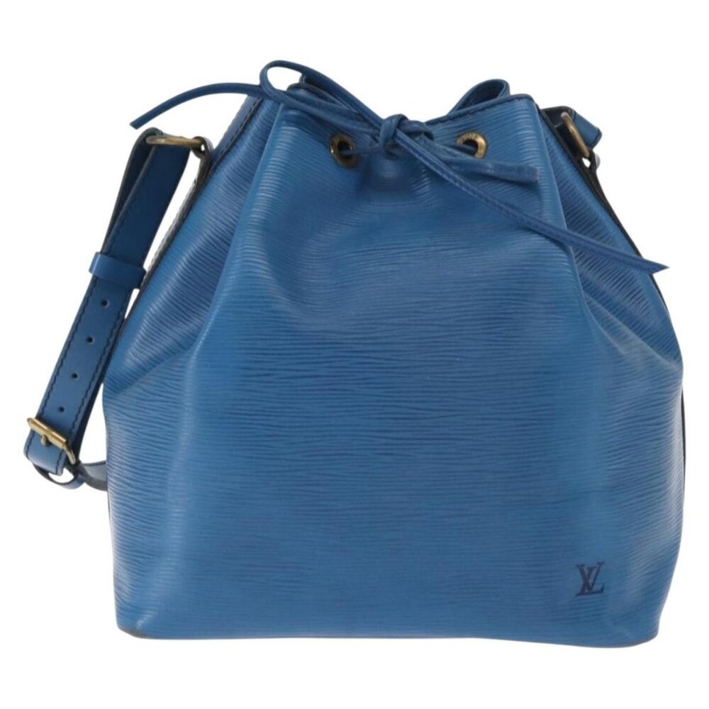 Authentic LOUIS VUITTON Epi Petit Noe Shoulder Bag Blue M44105 LV - Picture 5 of 16